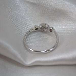 Anillo de piedras preciosas de Plata de Ley 925 ligero minimalista delicado diseño exclusivo con circonita cúbica - Product Image 4