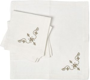 Serviettes en tissu de broderie serviettes de table lavables douces réutilisables pour la Table à manger OEM de dîner de famille de fête de mariage - Product Image 6
