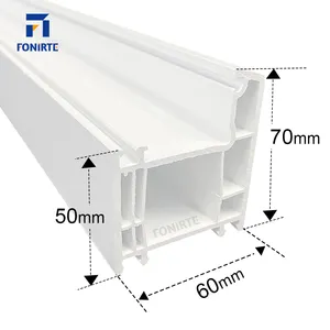 Free Sample 60mm Series Profile Sliding Window And Upvc Door Frame And Sash Glazing Bead In China With White Color