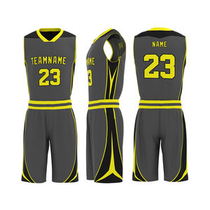 Ensemble d'uniformes de basketball unisexe personnalisé de qualité supérieure, taille plus, respirant, léger, entraînement estival, antibactérien, anti-UV, séchage rapide - Product Image 1