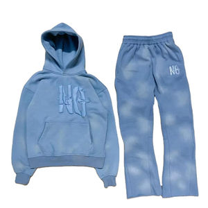 High Quality Heavy Weight Puff Printing Distressed <b>Hoodie</b> Custom Logo Oversize Men Print on Demand <b>Hoodies</b> Manufacturers - Product Image 2