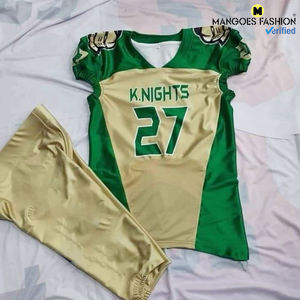 Fournisseur direct d'usine, uniformes de football américain personnalisés pour adultes, prix de gros, vêtements de sport à manches courtes, qualité bon marché. - Product Image 4