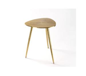 Mesa auxiliar de té de aluminio dorado de lujo moderno, bandeja redonda hecha a mano, mesas de centro para sala de estar, muebles para el hogar - Product Image 5