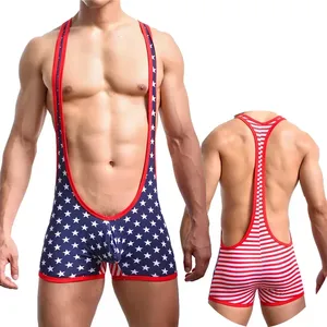 Maillot de lutte pour hommes Équipement de compression sans manches Pro avec ajustement respirant pour les séances de gymnastique - Product Image 2