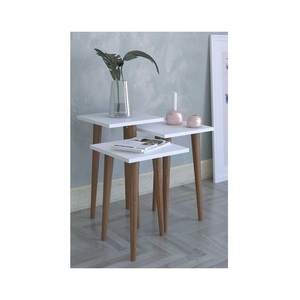 Elegante mesa de madera moderna con almacenamiento para decoración del hogar para sala de estar y dormitorio para villas - Product Image 2