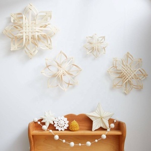 Top notch tre tự nhiên bông tuyết trang trí handmade Việt Nam giáng sinh trang trí nội thất treo cây trang trí - Product Image 5