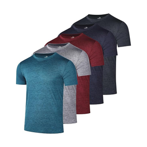 Camiseta Deportiva Transpirable y Ecológica para Hombre |   Ropa Deportiva Ligera de Secado Rápido 100% Poliéster |   Paquete de 5 |   Impresión de Logotipo Personalizado - Product Image 1