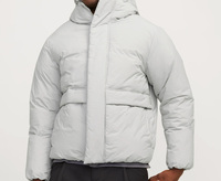 Veste matelassée en laine rembourrée, imperméable, à capuche, écologique, de haute qualité, fabriquée sur mesure, coupe-vent d'hiver unisexe