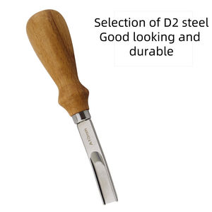 Couteau à sabot de maréchal-ferrant de haute qualité coupe et coupe double face lame droite manche en bois poignée souple pour les professionnels - Product Image 2