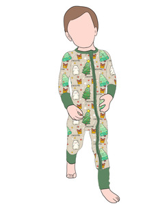 Vêtements pour enfants imprimés de Noël de haute qualité Pyjamas en bambou pour enfants Combinaison confortable pour bébé Vêtements pour nouveau-nés Vêtements pour enfants - Product Image 5