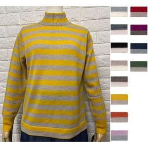 Suéter de punto importado de primera calidad para mujer, manga larga a rayas, ropa de calle larga, estilo informal, suéter de primera calidad al por mayor - Product Image 6