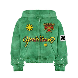 Sudadera con Capucha Unisex de Felpa Francesa 100% Algodón, Lavada al Ácido, de Alta Calidad, Personalizada con Estampado, Informal de Invierno - Product Image 4