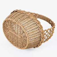 Panier cadeau en osier de rotin naturel de conception flexible de haute qualité pour le stockage de fleurs pendant les vacances en gros du Vietnam