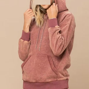 Sudaderas con capucha de gran tamaño vintage con lavado ácido personalizadas para hombres y mujeres, hechas de algodón de rizo, logotipos serigrafiados, precio al por mayor en Pakistán - Product Image 1