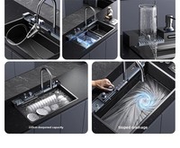 Lavabo de Cocina Decorativo TIANY en Color Dorado con Grifo, Lavabo Individual para Proyectos Modernos de Hogares y Hostelería