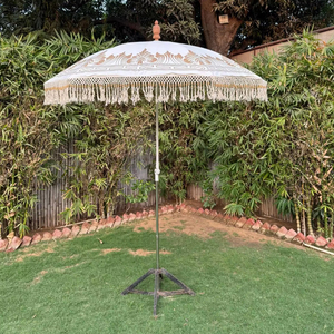 ร่มไม้แขวนผ้าแคนวาสทำมือสไตล์คลาสสิก UV 50 + ทำด้วยมือใช้คลุมสำหรับตกแต่งสวนกลางแจ้งริมสระน้ำ - Product Image 1