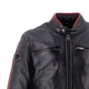 Chaqueta de moto impermeable para hombre en la mejor calidad último diseño suave acolchado cómodo chaqueta de cuero de moto de cuero genuino - Product Image 3