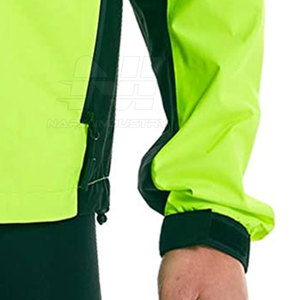 Chaqueta cortavientos de invierno de talla grande al por mayor con capucha logotipo frontal poliéster/nailon de secado rápido transpirable uso en exteriores - Product Image 5