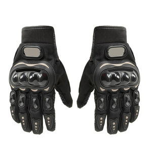 Guantes de moto de carreras de cuero de dedo completo marrón de nuevo diseño de alta calidad de cuero antideslizante para hombres - Product Image 4