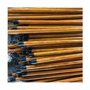 Wholesale supplier brooms stick pvc coated wooden broom handle mop stick for Home cleaning