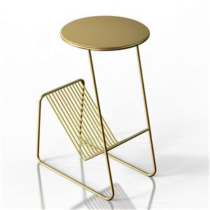 Handmade Modern Round Top Iron <b>Side</b> <b>Table</b> with <b>Gold</b> Finishing Unique Coffee <b>Table</b> Design for Living Room or Bedroom - Product Image 1