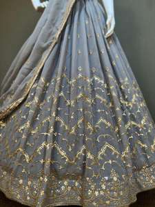 Lehenga Choli งานปักลายลำดับจอร์เจ็ต,ชุดปาร์ตี้สวมใส่ตามเทศกาลปี2022 - Product Image 5
