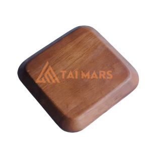 Petit plateau de service rond en bois de noyer poli pour salle de bain ou cuisine Artisanat en bois artisanal pour enseignes murales ou boîtes en bois - Product Image 3