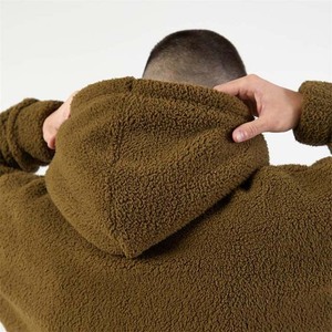 Sweat-shirts à capuche en sherpa pour femmes, hommes et jeunes, avec logo personnalisé brodé, doublés, 100% coton, sweat-shirts en sherpa pour hommes - Product Image 4