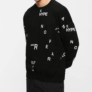 Venta al por mayor 100% algodón mezclado sudaderas con capucha para hombres y niños impreso manga larga de cuello redondo talla grande jersey de gran tamaño para el invierno - Product Image 1