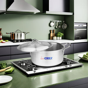 Chef Premium Quality Aluminum 3 Pcs Casserole Set/ Handi Set - 20/24 Cm-Metal New Design - Product Image 5