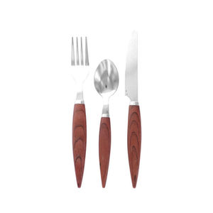 Couverts élégants faits à la main en acier inoxydable avec poignées en bois idéaux pour la vaisselle, la cuisine, les hôtels et les repas de tous les jours. - Product Image 1