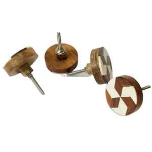 Boutons en bois et résine meubles tirer poignée boîte jouet étui balai tiroir poignée et boutons pour armoire tiroir - Product Image 1