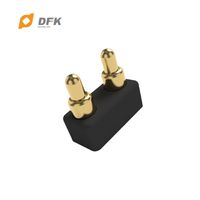 Connecteur de charge en laiton à 2 broches, pas de 3 mm, avec broches Pogo industrielles de 5 mm