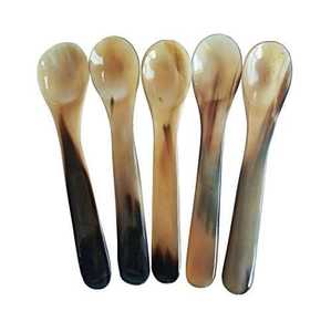 Best Selling Polished Buffalo Horn Flatware Set Home Kitchenware with Animal Style Salad <b>Serving</b> <b>Spoon</b> Manufactured in India - Product Image 1