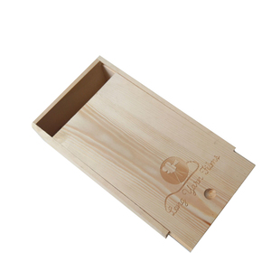 Engraved LOGO Finger Joint Pine Wood <strong>Box</strong> with Sliding Lid <strong>Keepsakes</strong> <strong>Memory</strong> <strong>Box</strong> Mortise Tenon Joint Wooden <strong>Box</strong> for Gift Packaging - Product Image 1