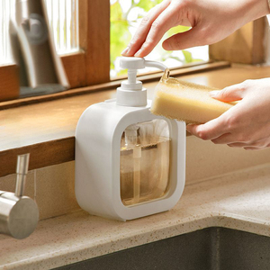 <span class=keywords><strong>Dispenser</strong></span> di sapone da bagno in plastica bianca da 300ml/500ml contenitori per lozioni per Shampoo Gel doccia sapone liquido tipo di sigillatura