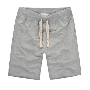 Short décontracté de haute qualité pour hommes 95% coton 5% Spandex imperméable tricoté poche de hanche logo personnalisé cordon élastique OEM solide - Product Image 3