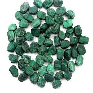 25pcs 10-12MM Malachite Naturelle Pierres Précieuses Lâches Énergie Positive Cristal Brut Rock pour la Fabrication de Bijoux - Product Image 1