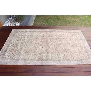 Tapis turc vintage 3,7x6,6 pi (114x200 cm), tapis patchwork gris - Product Image 3