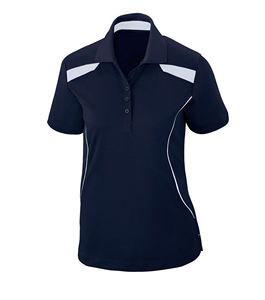 Mesdames personnalisées pour polo avec passepoil contrasté et panneau Vêtements de travail tricotés avec bord de manche contrasté pour le sport et le travail - Product Image 4