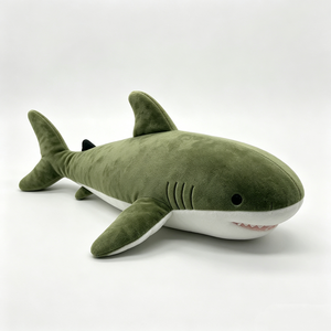 Unique plush <b>shark</b> plush, <b>shark</b> stuffed animal, green <b>shark</b> plush <b>toy</b>, <b>shark</b> plushie, ocean animal plush - Product Image 5