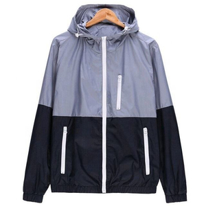 Veste coupe-vent décontractée pour homme avec capuche imperméable personnalisée OEM, nouveau style, veste à fermeture éclair, sweat-shirts pour homme - Product Image 1