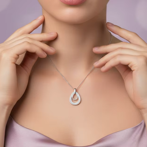 Colgante de Oro de 14K y Diamantes Naturales, 21 Piezas, Corte Brillante Redondo, Diseño de Estrella, para Mujer - Product Image 5