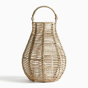 Lanternes en paille de jonc de mer tressées, lanternes en fibres naturelles de jonc de mer, fabricant artisanal vietnamien de premier plan - Product Image 3