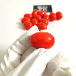 สร้อยคอลูกปัดรูปวงรีทำจากเรซินสีส้มเป็นมิตรกับสิ่งแวดล้อมสำหรับทำเครื่องประดับสร้อยคอเครื่องประดับแบบ DIY แฟชั่นที่สร้างสรรค์ - Product Image 1