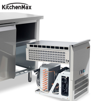 Réfrigérateur plan de travail KitchenMax Réfrigérateur commercial Hôtel Armoire de cuisine Réfrigérateur 4 portes Congélateur et refroidisseur Établi