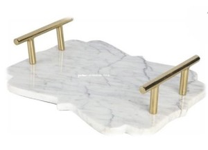 Luxury Marble <b>Trays</b>/Hotel Room Amenities Marble Bathroom Accessories High-end Hospitality <b>Trays</b>/Marble Serving <b>Trays</b> for Hotels - Product Image 4