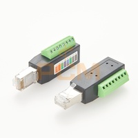Connecteur à bornes à vis RJ45, prise mâle sans soudure RJ45 vers adaptateur de bornier à 8 broches pour Ethernet Cat5/6/7 AV CCTV