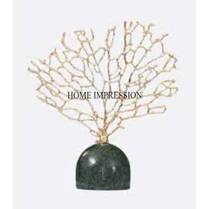 Escultura decorativa para el hogar de aspecto atractivo de diseñador de árbol único inspirado en el arte vintage con base de mármol blanco de proveedor indio - Product Image 6