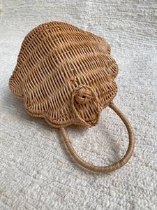 Bolsa de ratán con forma de concha de mejillón especial con lino de algodón - Product Image 3